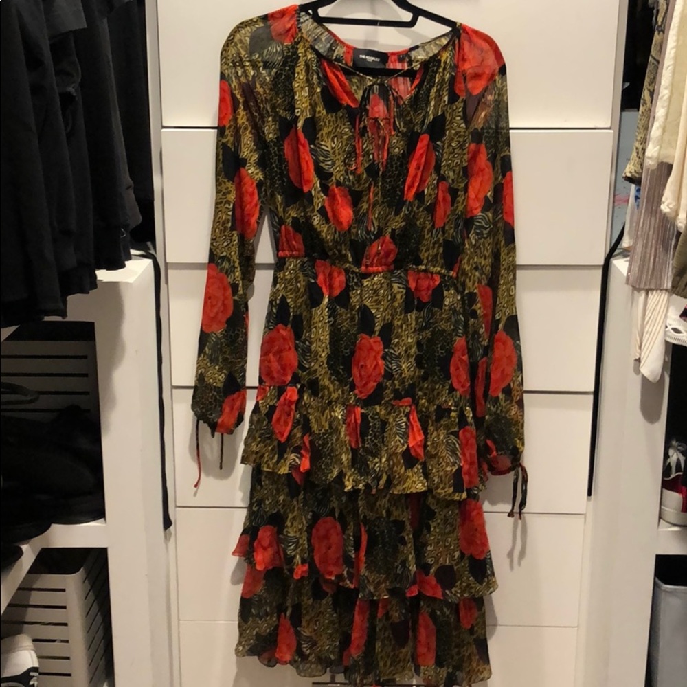 The Kooples long sleeve leopard/rose dress.